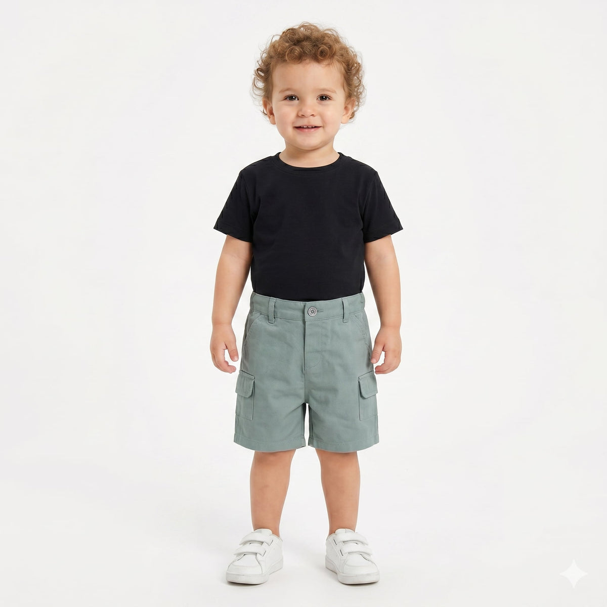 Boys Cargo Shorts, Sage Green