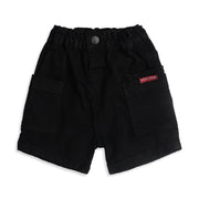 Baby Boys Black Cotton Cargo Shorts Regular Fit Casual Kids Shorts