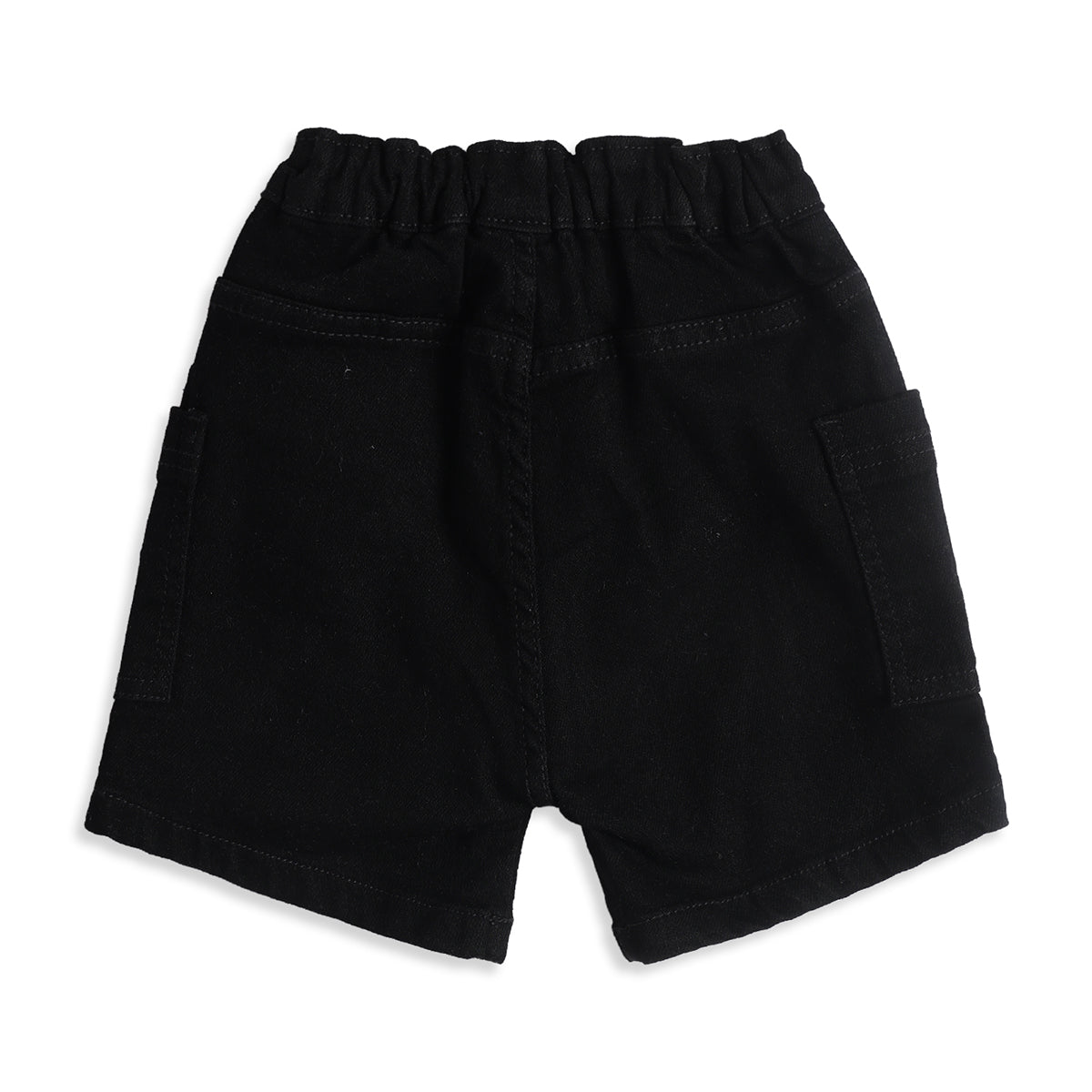 Baby Boys Black Cotton Cargo Shorts Regular Fit Casual Kids Shorts