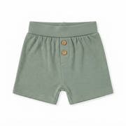 Baby Boys Sage Green Cotton Shorts Regular Fit Casual Kids Shorts
