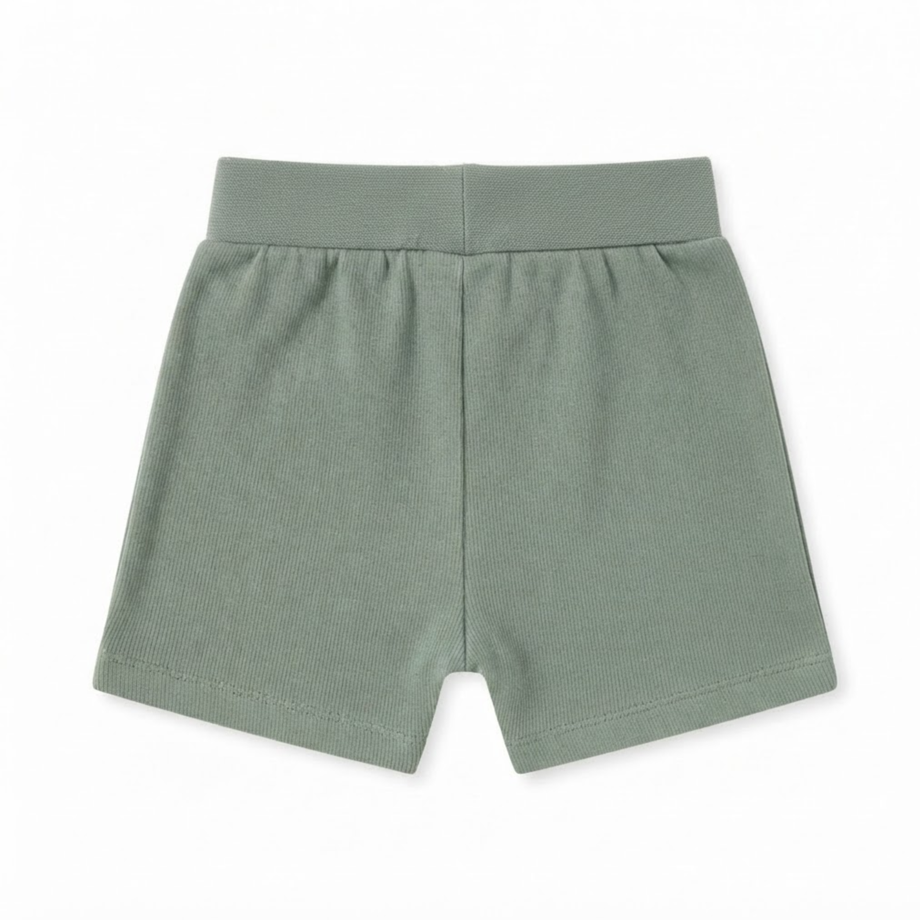 Baby Boys Sage Green Cotton Shorts Regular Fit Casual Kids Shorts