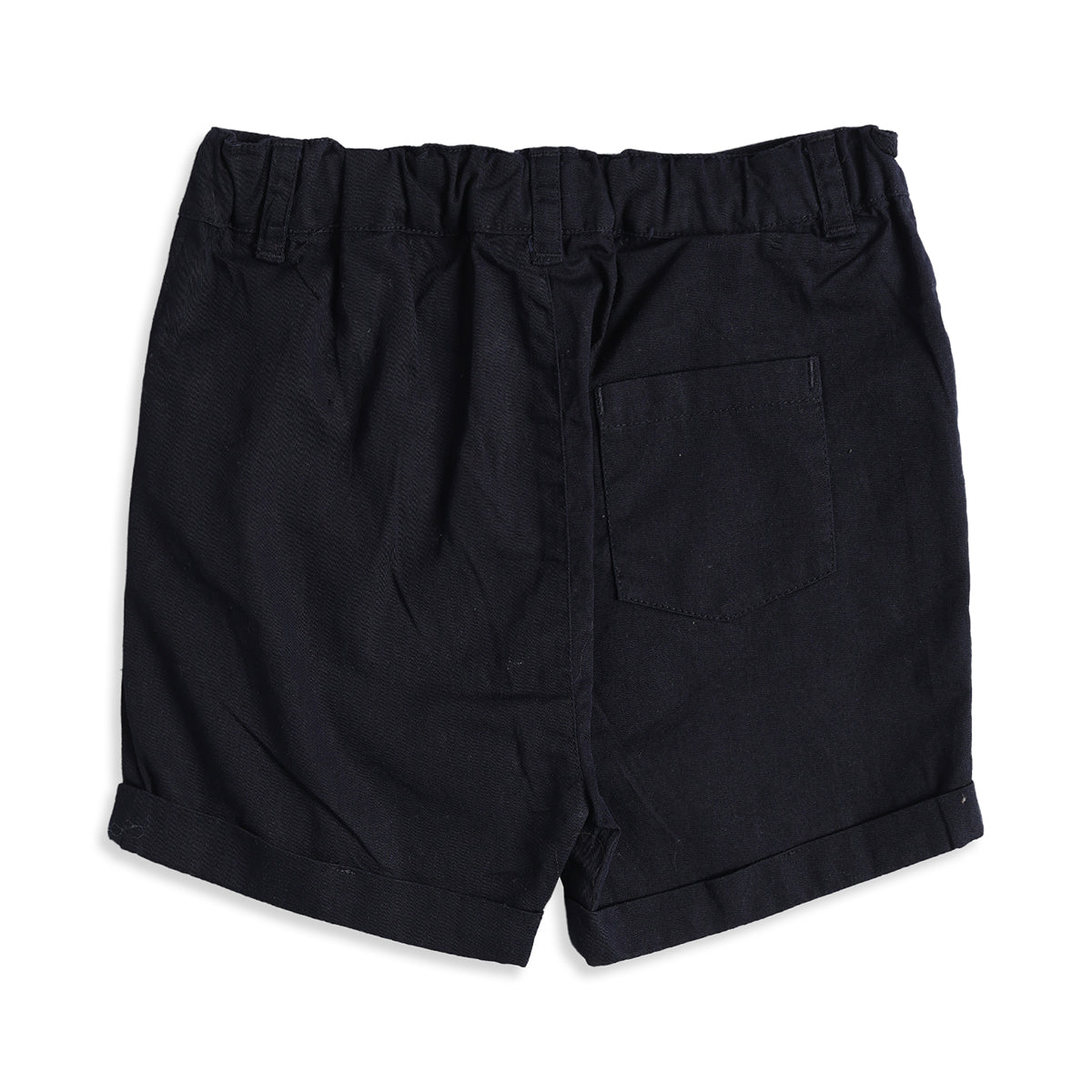 Baby Boys Navy Blue Solid Cotton Shorts Regular Fit Casual Shorts