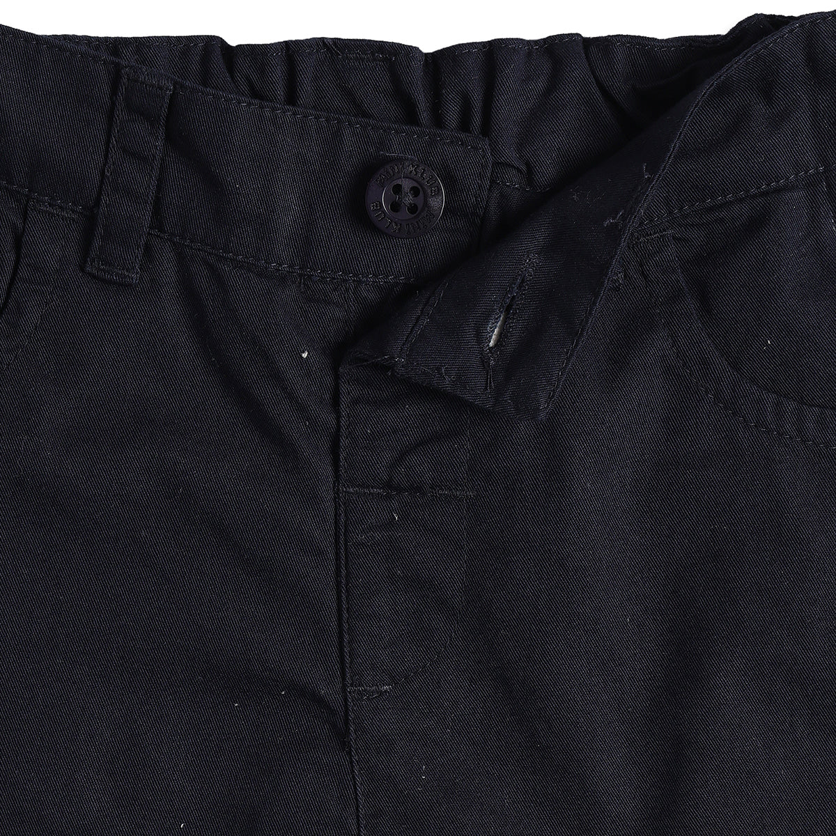 Baby Boys Navy Blue Solid Cotton Shorts Regular Fit Casual Shorts