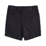 Baby Boys Navy Blue Solid Cotton Shorts Regular Fit Casual Kids Shorts