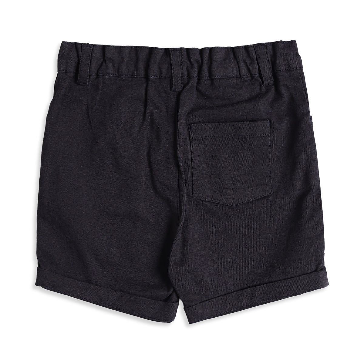 Baby Boys Navy Blue Solid Cotton Shorts Regular Fit Casual Kids Shorts