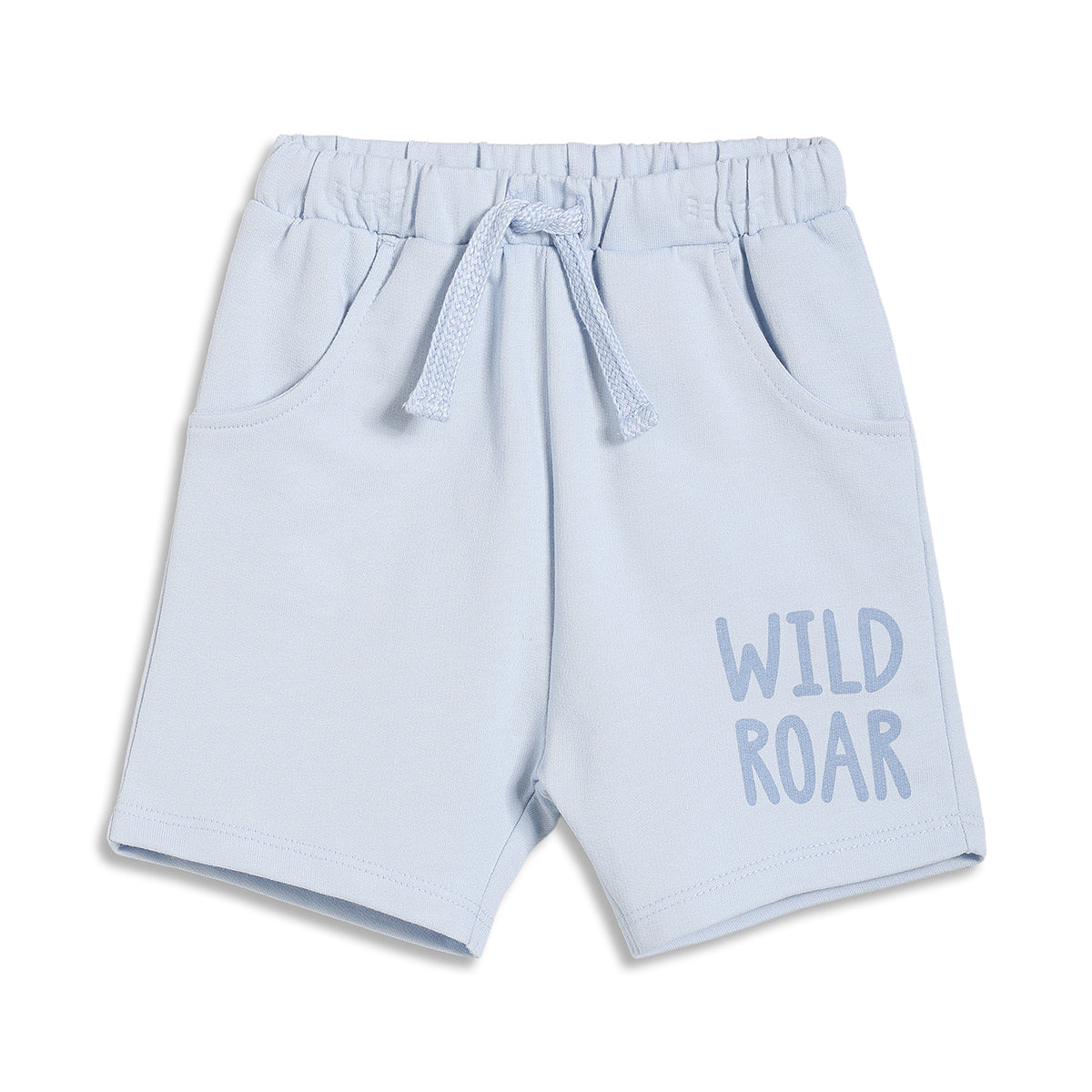 Baby Boys Graphic Print Shorts, Light Blue