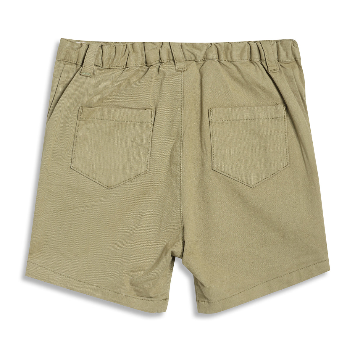 Baby Boys Solid Twill Shorts, Olive Green