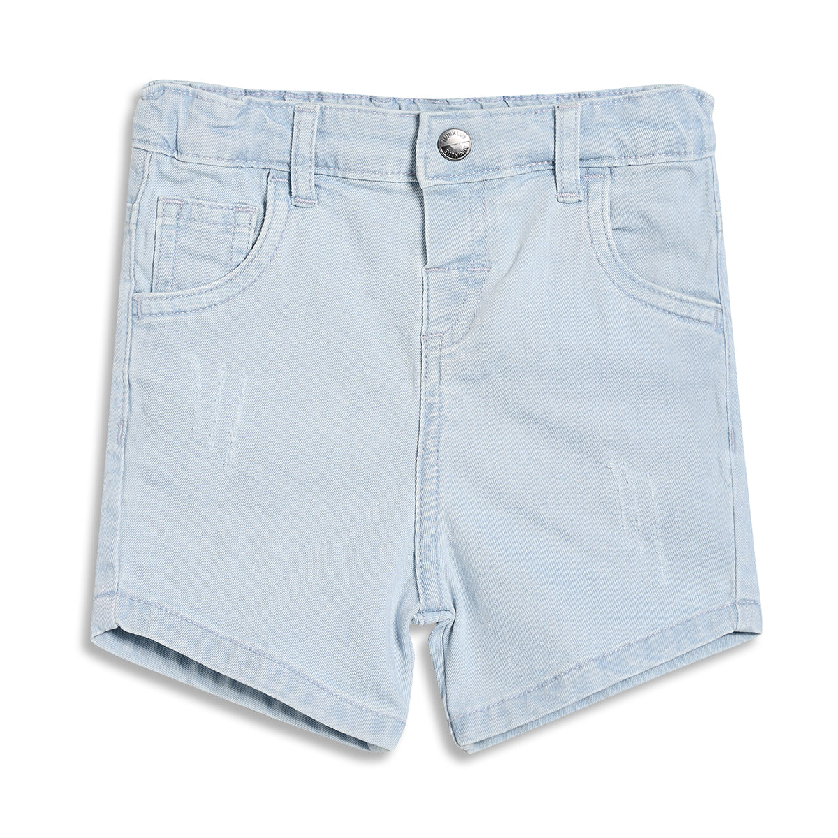 Baby Boys Solid Denim Shorts, Light Blue