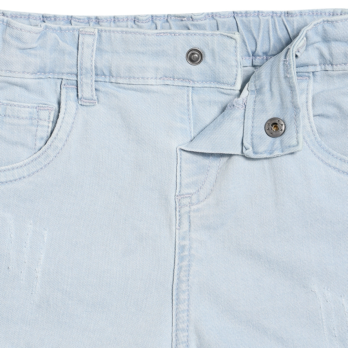 Baby Boys Solid Denim Shorts, Light Blue