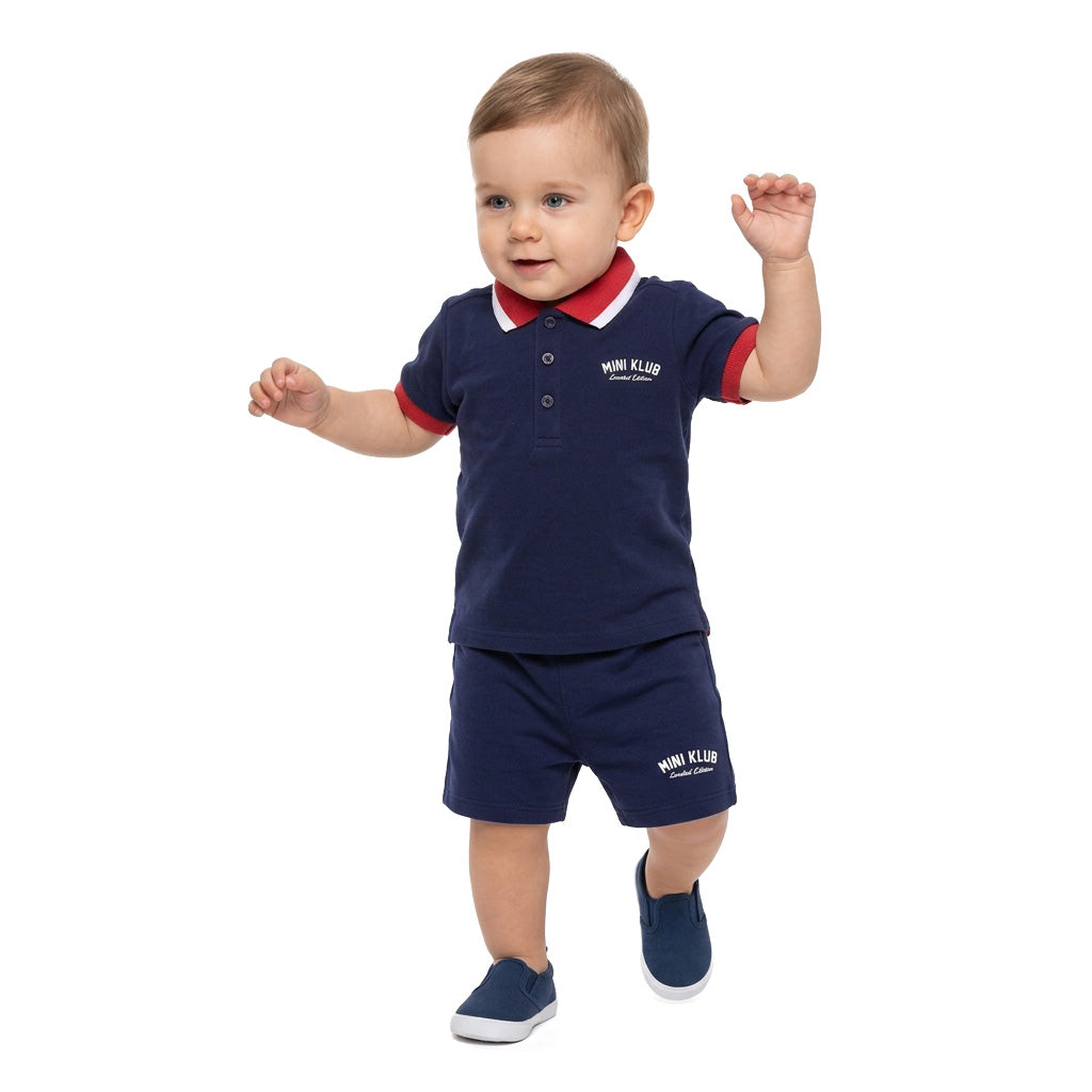 Baby Boys Solid Shorts, Navy Blue