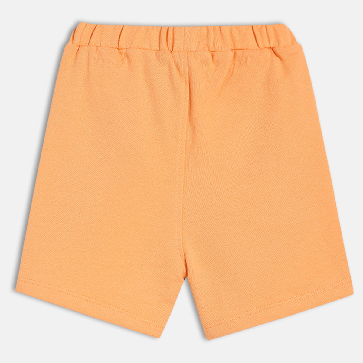 Boys Solid Shorts With Elasticated Waist, Peach