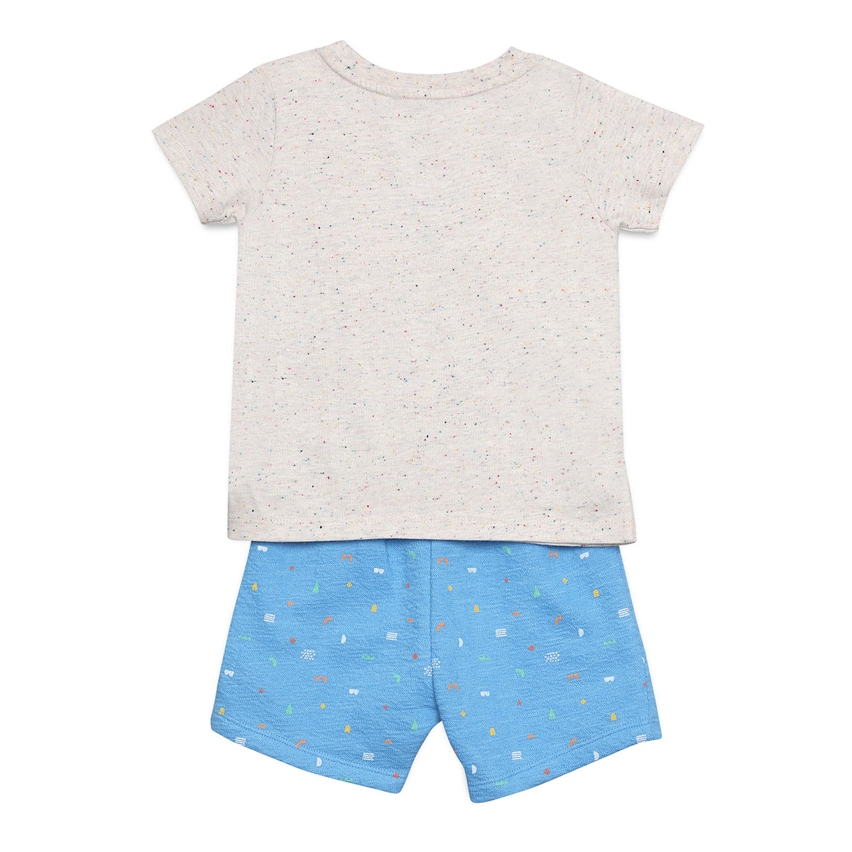 Baby Boys “YAY” Printed Top and Shorts Set, Multicolour