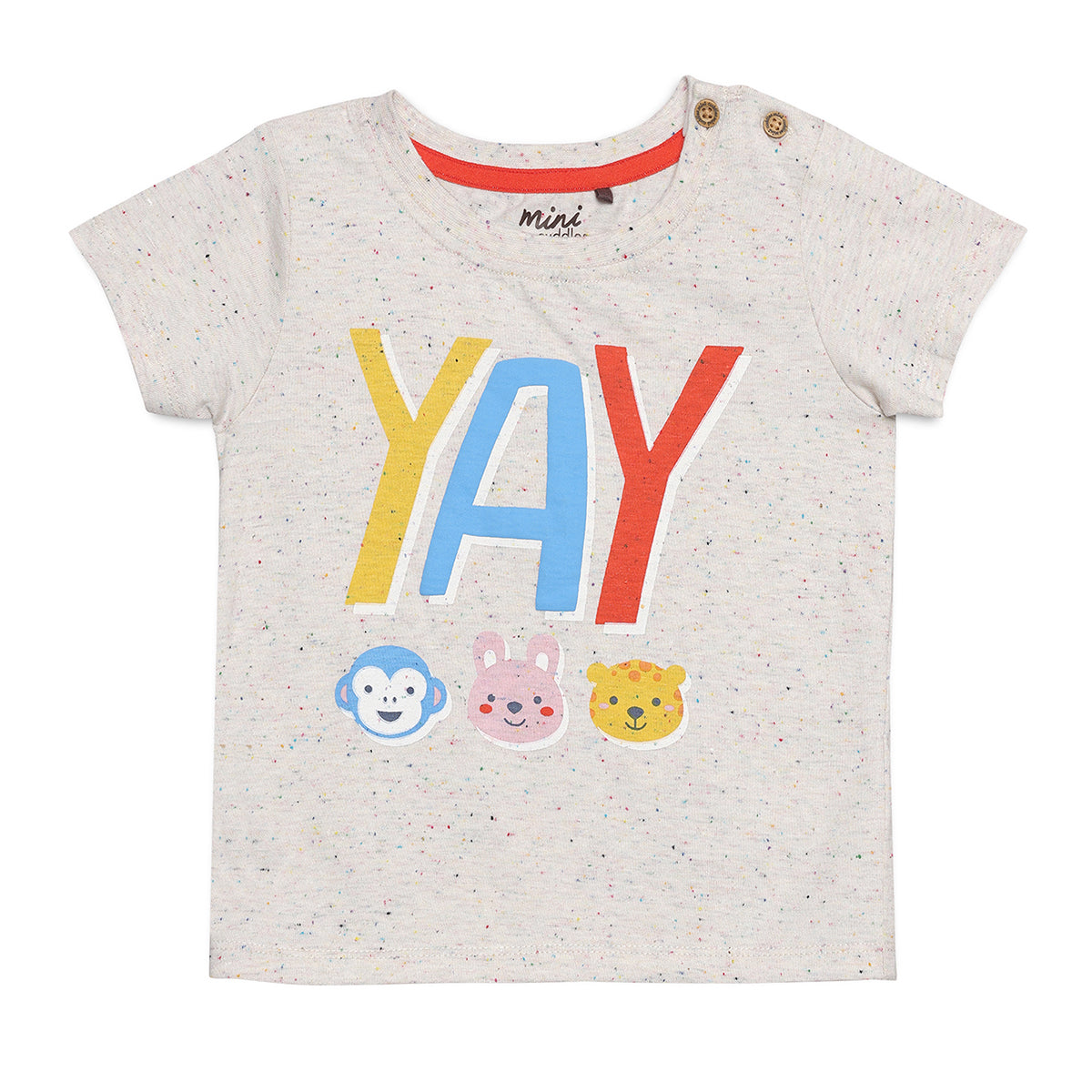 Baby Boys “YAY” Printed Top and Shorts Set, Multicolour
