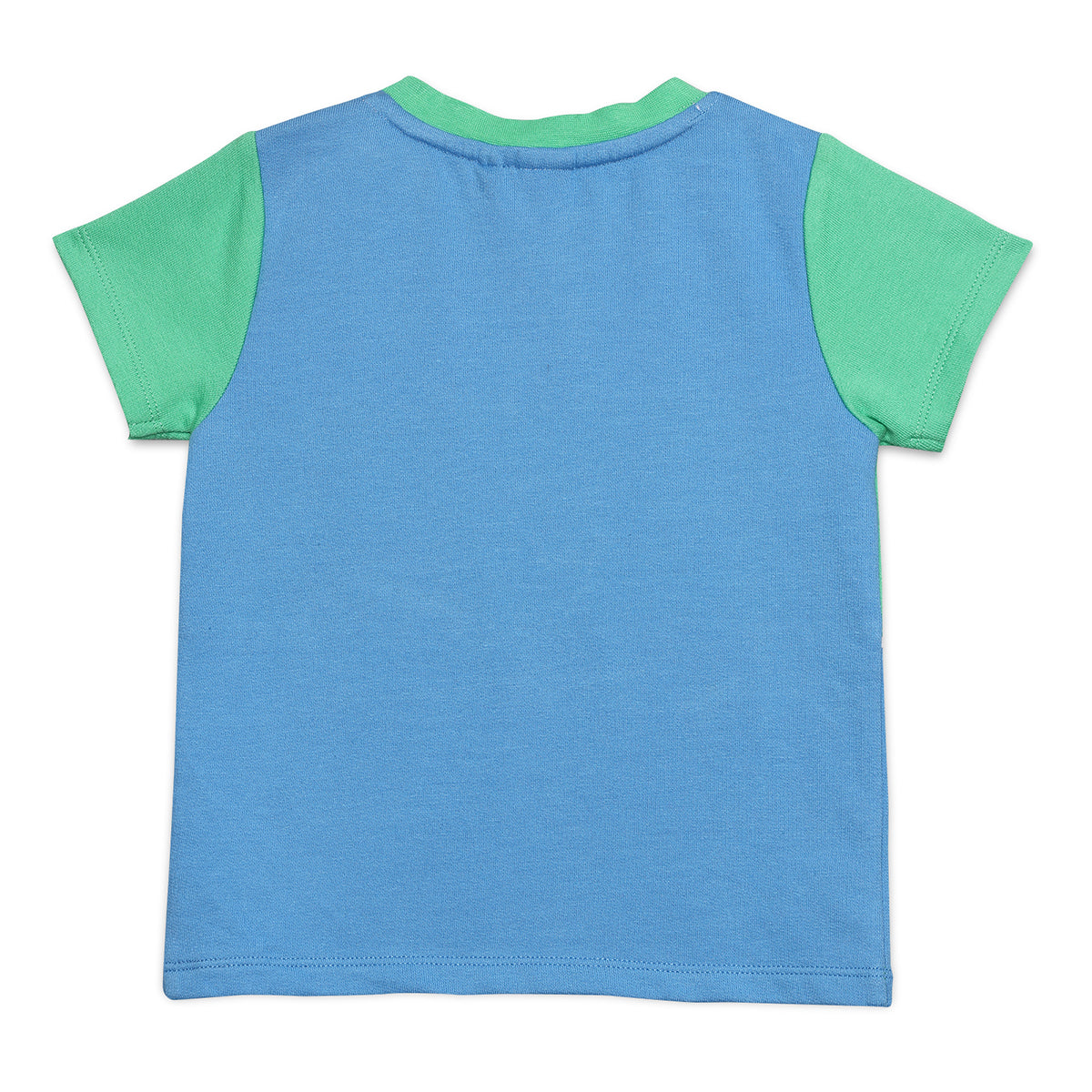 Baby Boys Colourblock Top and Shorts Set, Blue & Green