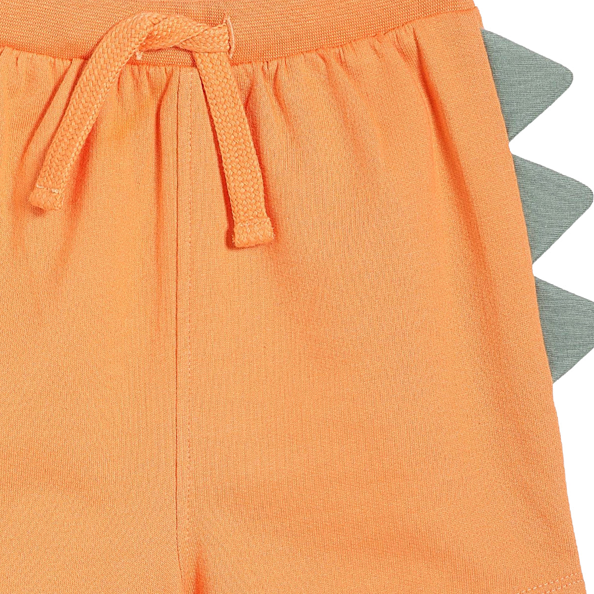 Baby Boys Printed T-Shirt And Solid Shorts Set, White And Orange