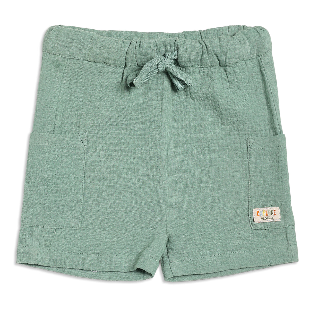 Baby Boys Solid Shirt and Shorts Set, Sage Green