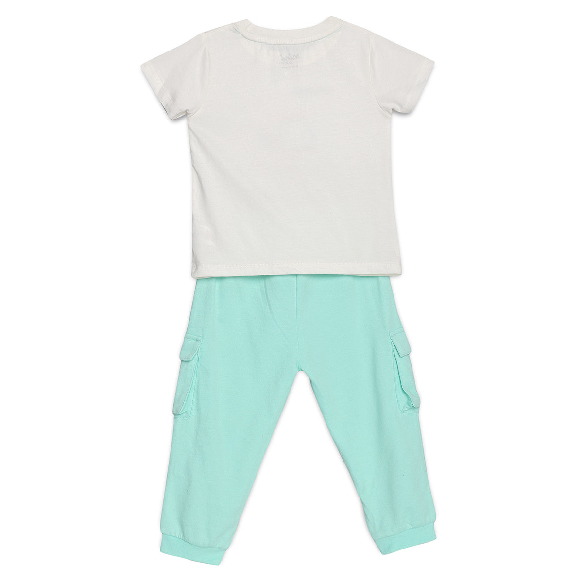Baby Boys Helicopter Print T-Shirt and Joggers Set, Mint Green