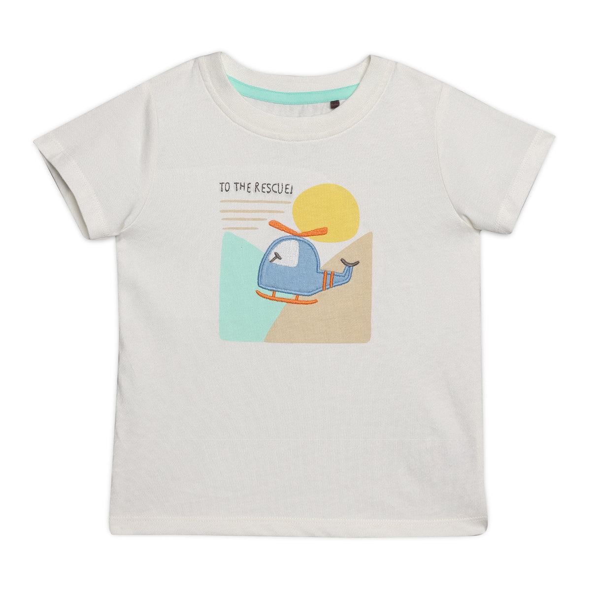 Baby Boys Helicopter Print T-Shirt and Joggers Set, Mint Green