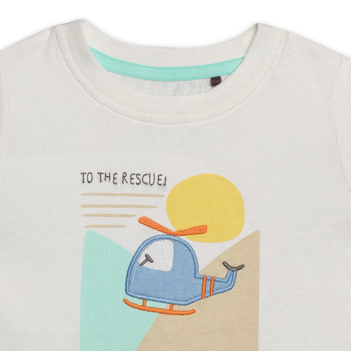 Baby Boys Helicopter Print T-Shirt and Joggers Set, Mint Green