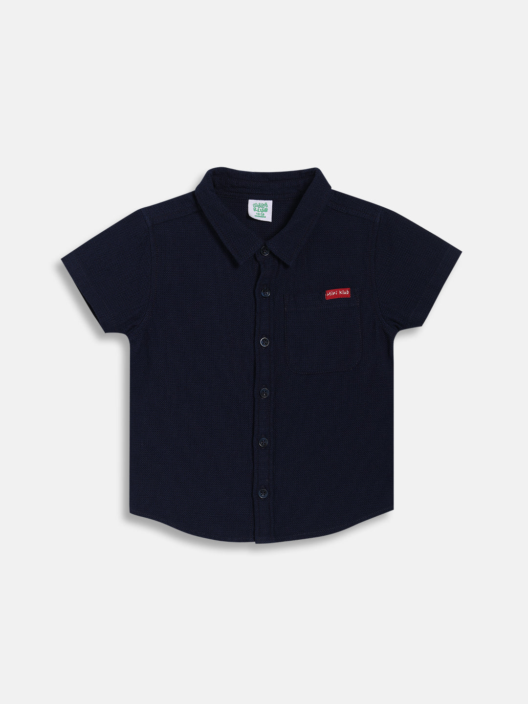 Baby Boys Solid Shirt with Shorts Set, Navy Blue
