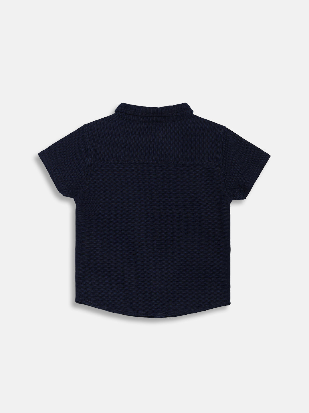 Baby Boys Solid Shirt with Shorts Set, Navy Blue