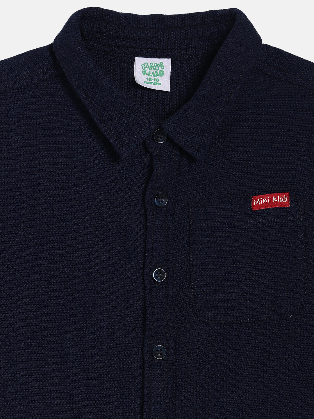 Baby Boys Solid Shirt with Shorts Set, Navy Blue