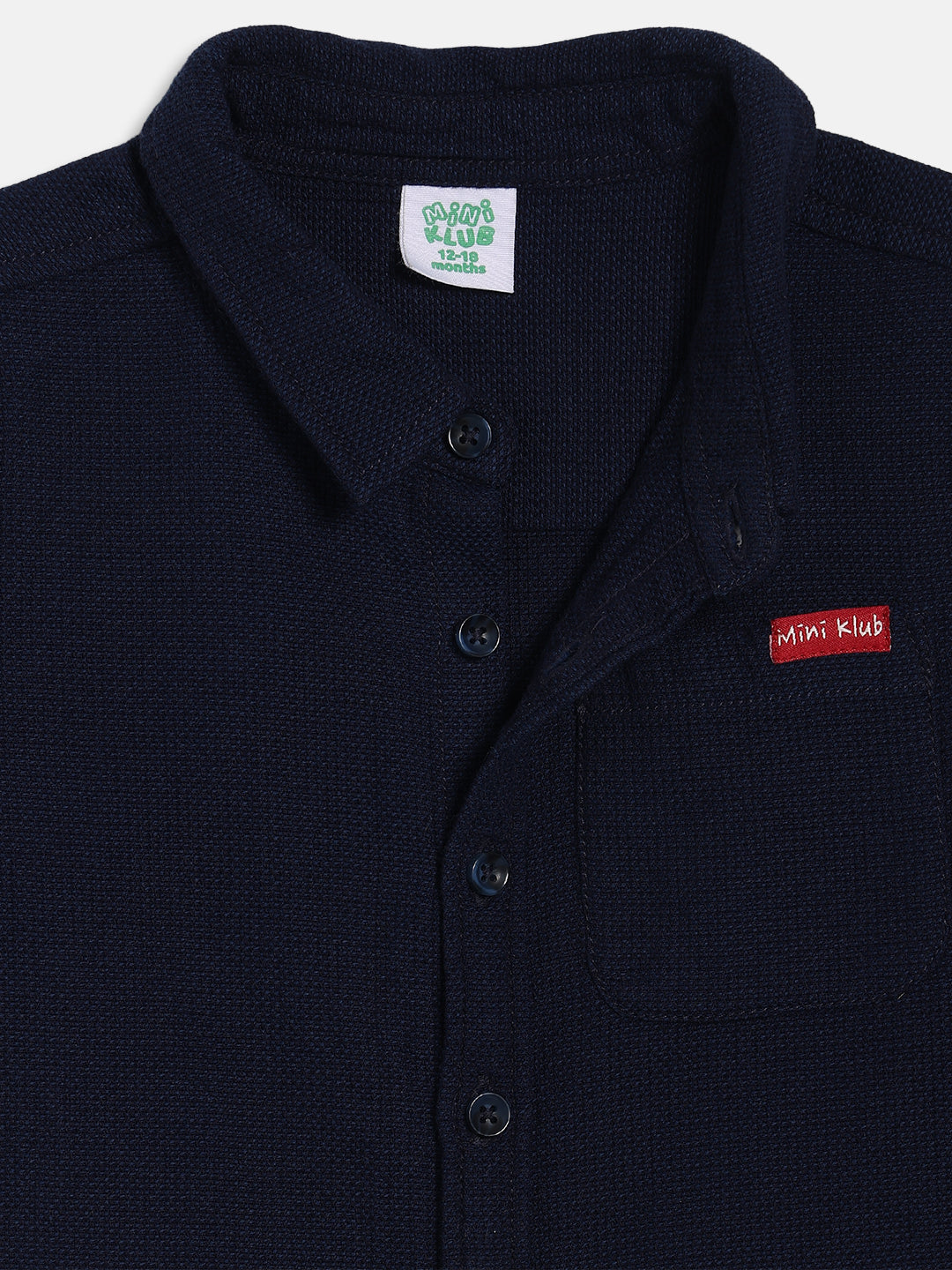 Baby Boys Solid Shirt with Shorts Set, Navy Blue