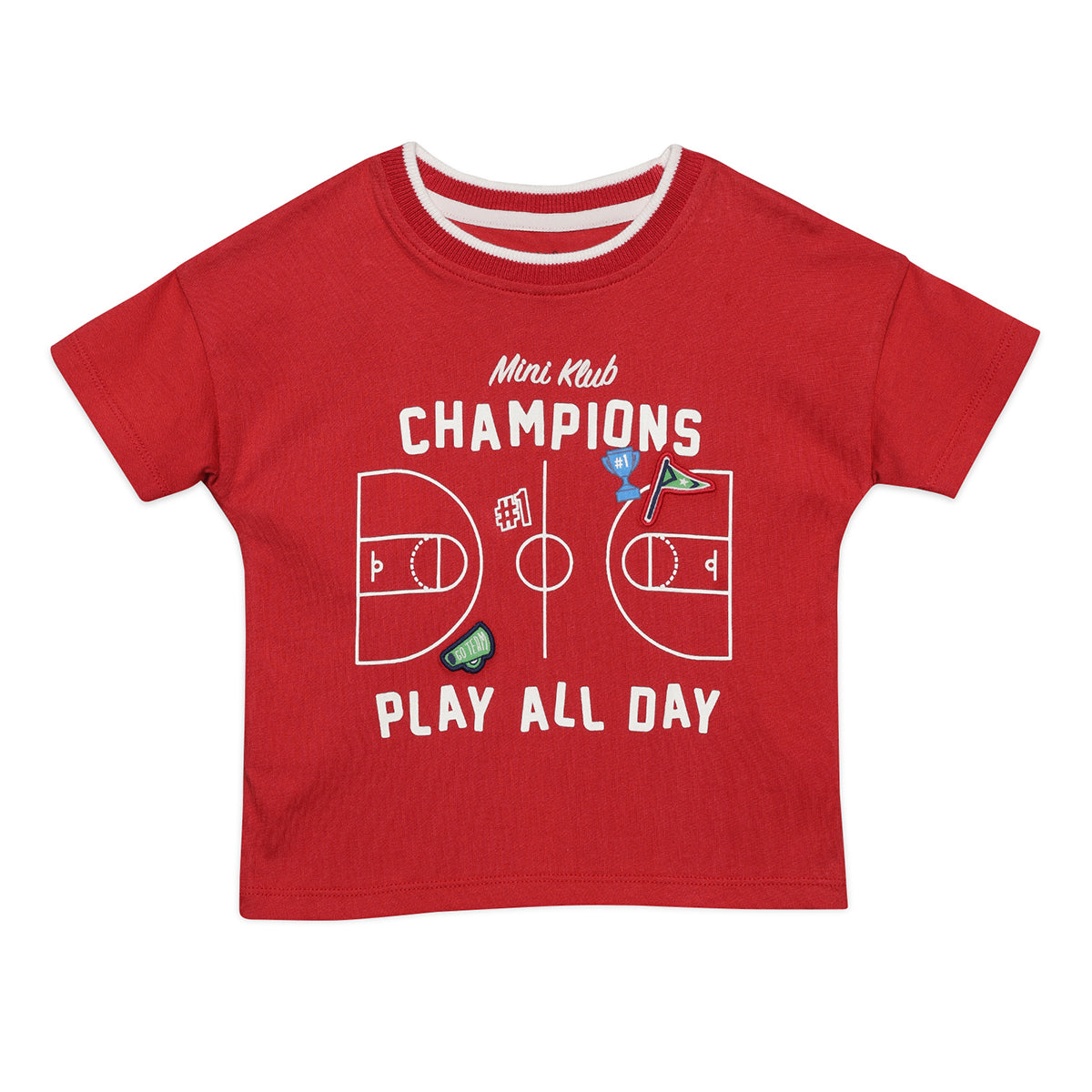 Baby Boys Graphic Print T-shirt and Shorts Set, Red