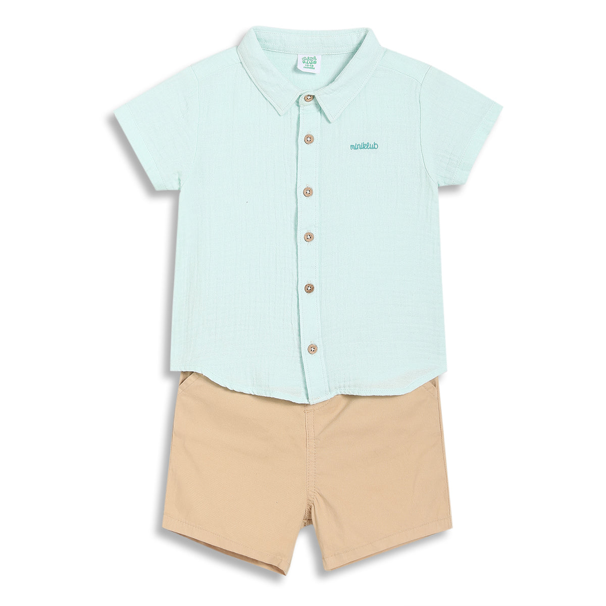 Baby Boys Solid Twill Shorts, Beige