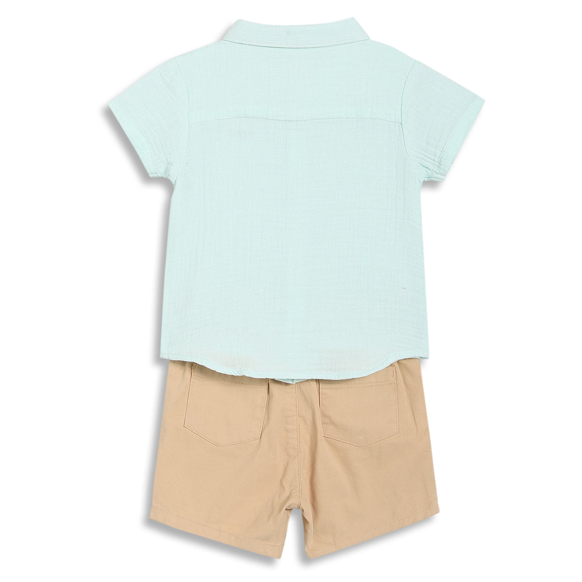 Baby Boys Solid Twill Shorts, Beige