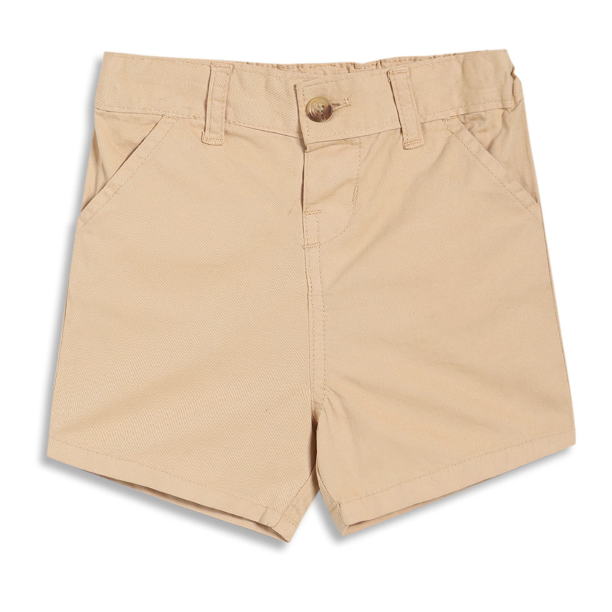 Baby Boys Solid Twill Shorts, Beige