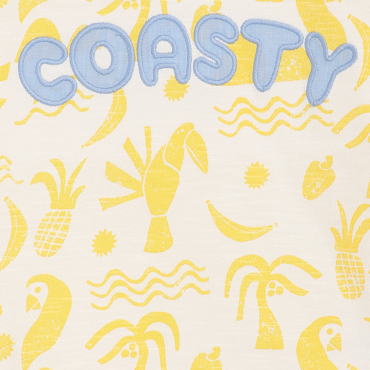 Baby Boys Tropical Print T-Shirt and Shorts Set, Cream and Yellow