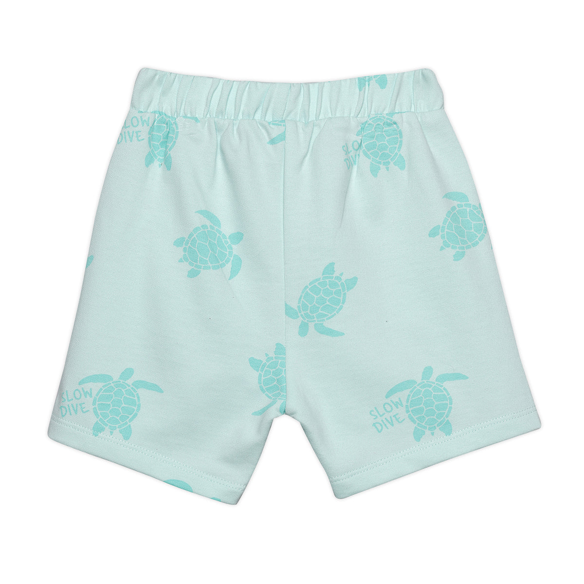 Baby BoysAll Over Turtle Print Polo and Shorts Set, Mint Green