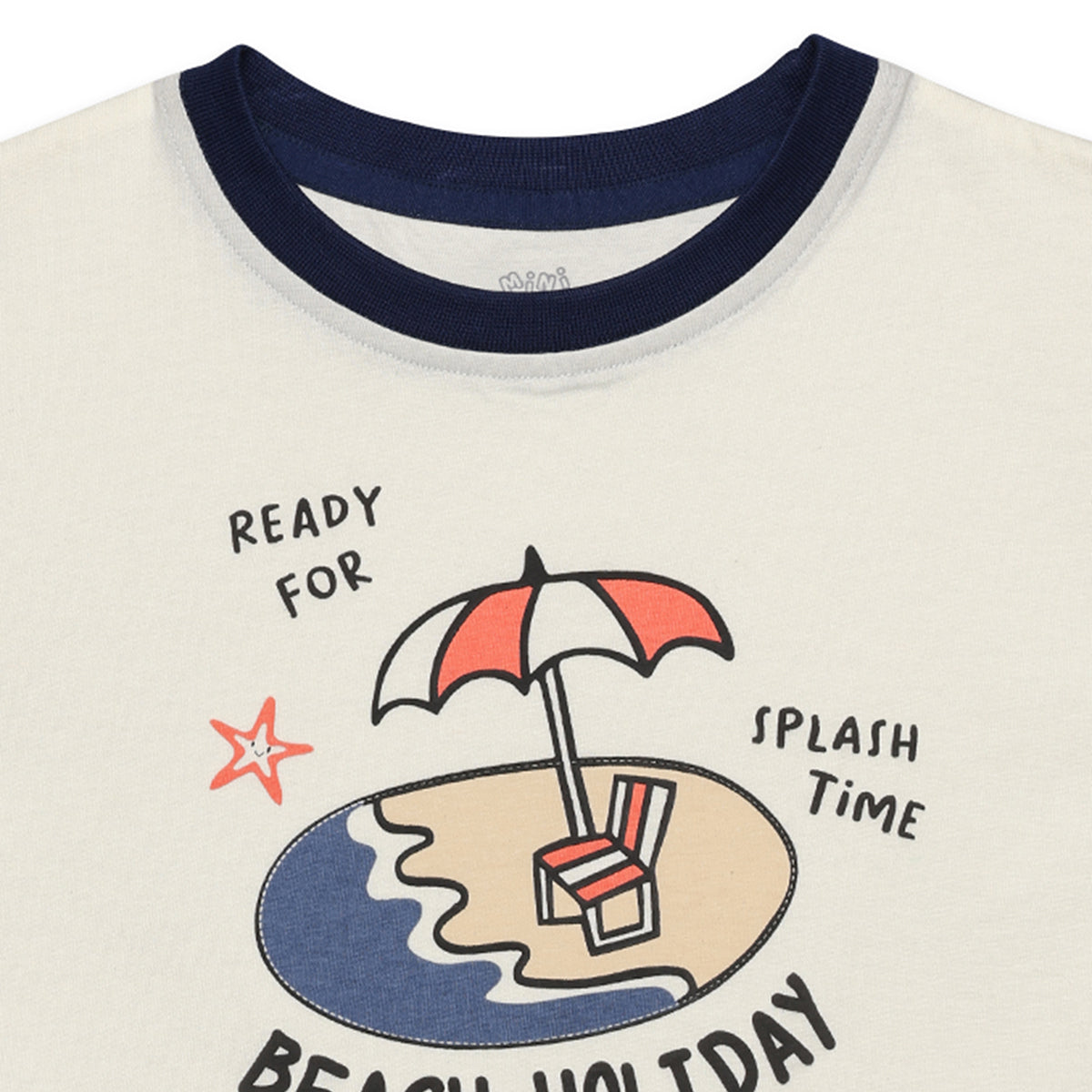 Baby Boys Graphic Print T-Shirt and Shorts Set, Cream and Navy