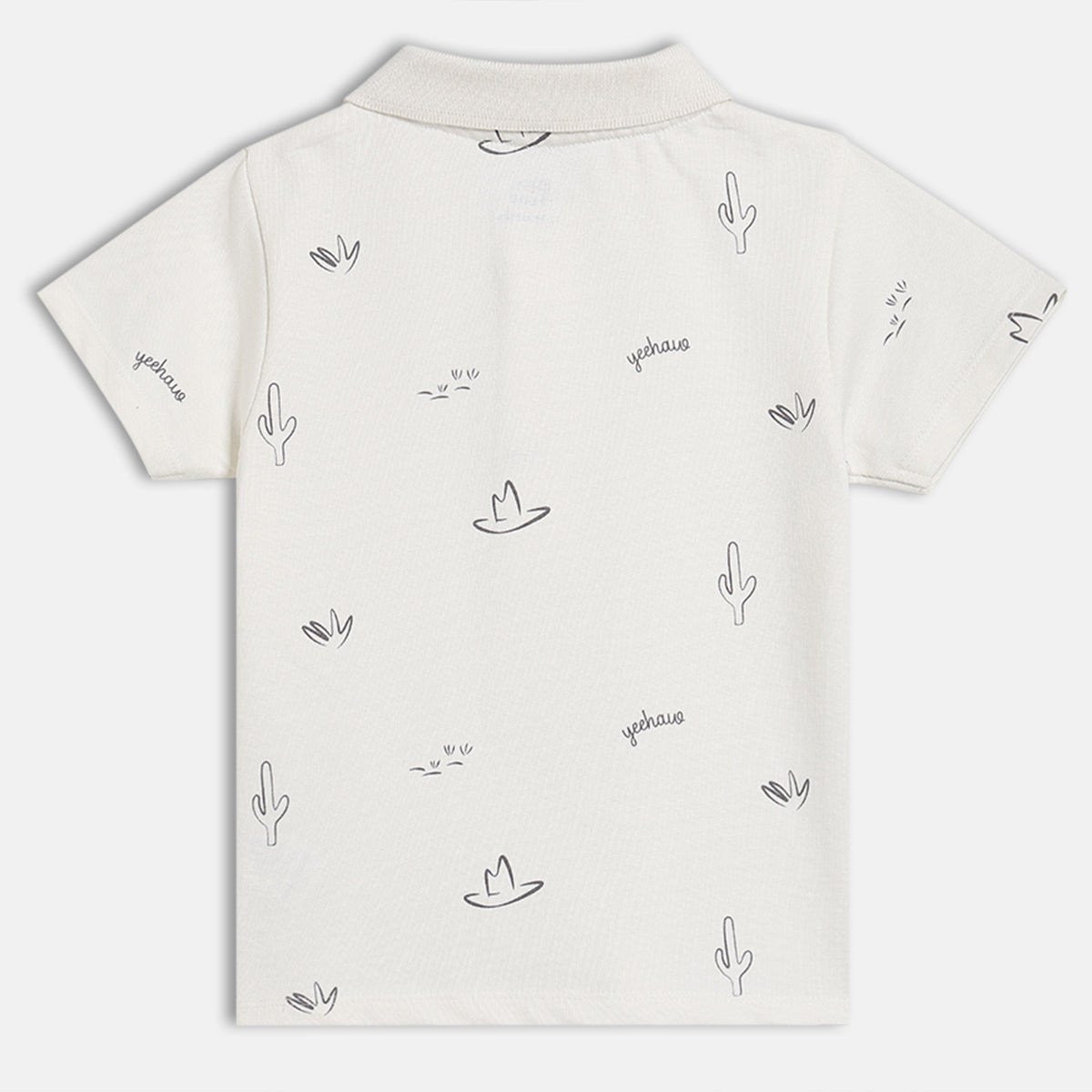 Baby Boys Printed Polo T-shirt and Shorts Set, Off White