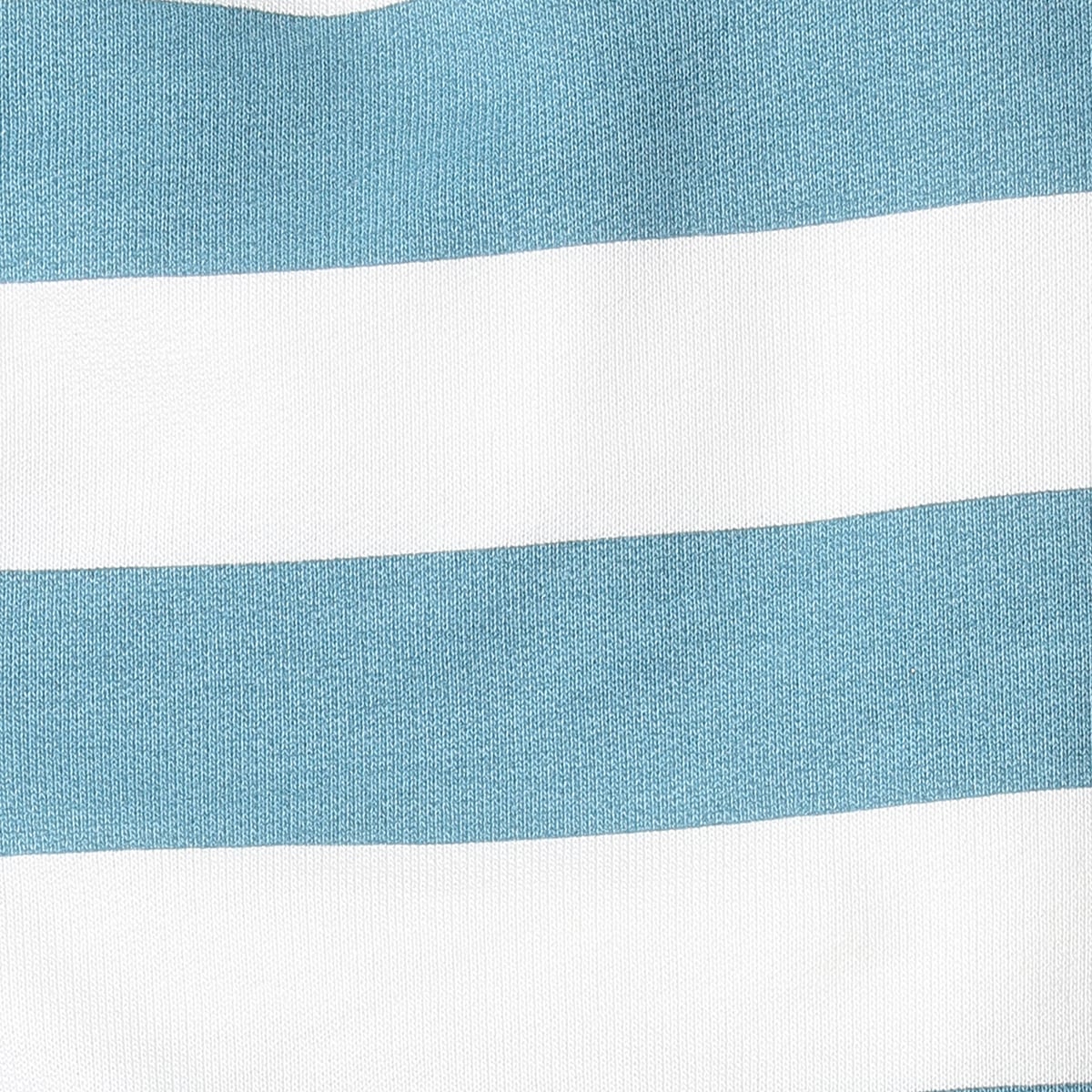 Boys Polo T-Shirt And Striped Shorts Set, Off White and Blue