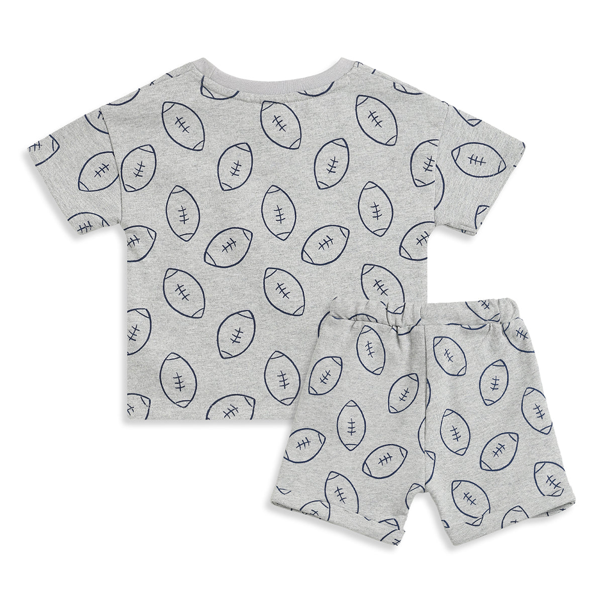 Baby Boys Grey Cotton T-Shirt and Shorts Set Regular Fit Casual Kids Co-ord Set