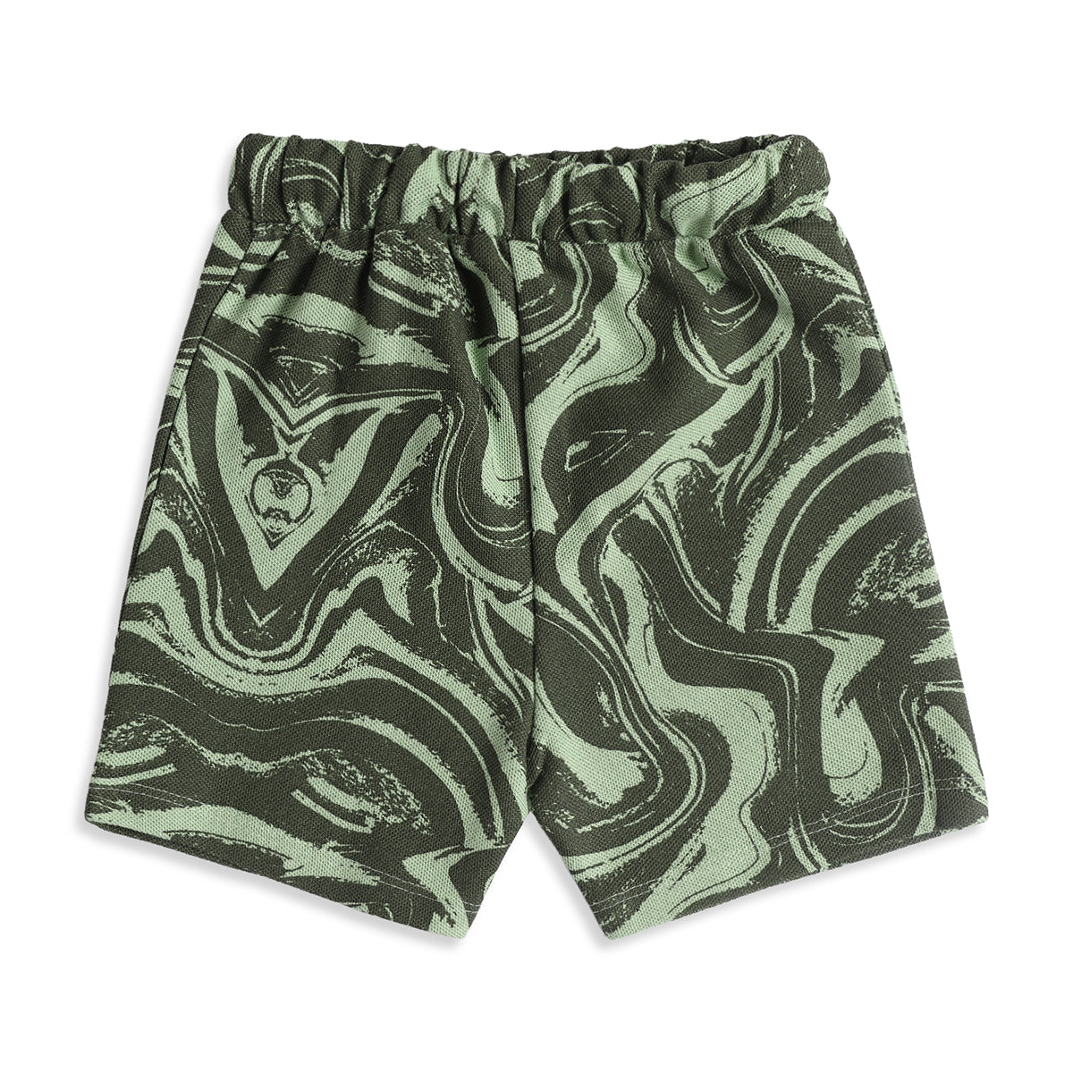 Baby Boys Green Cotton T-Shirt and Shorts Set Regular Fit Casual Kids Set