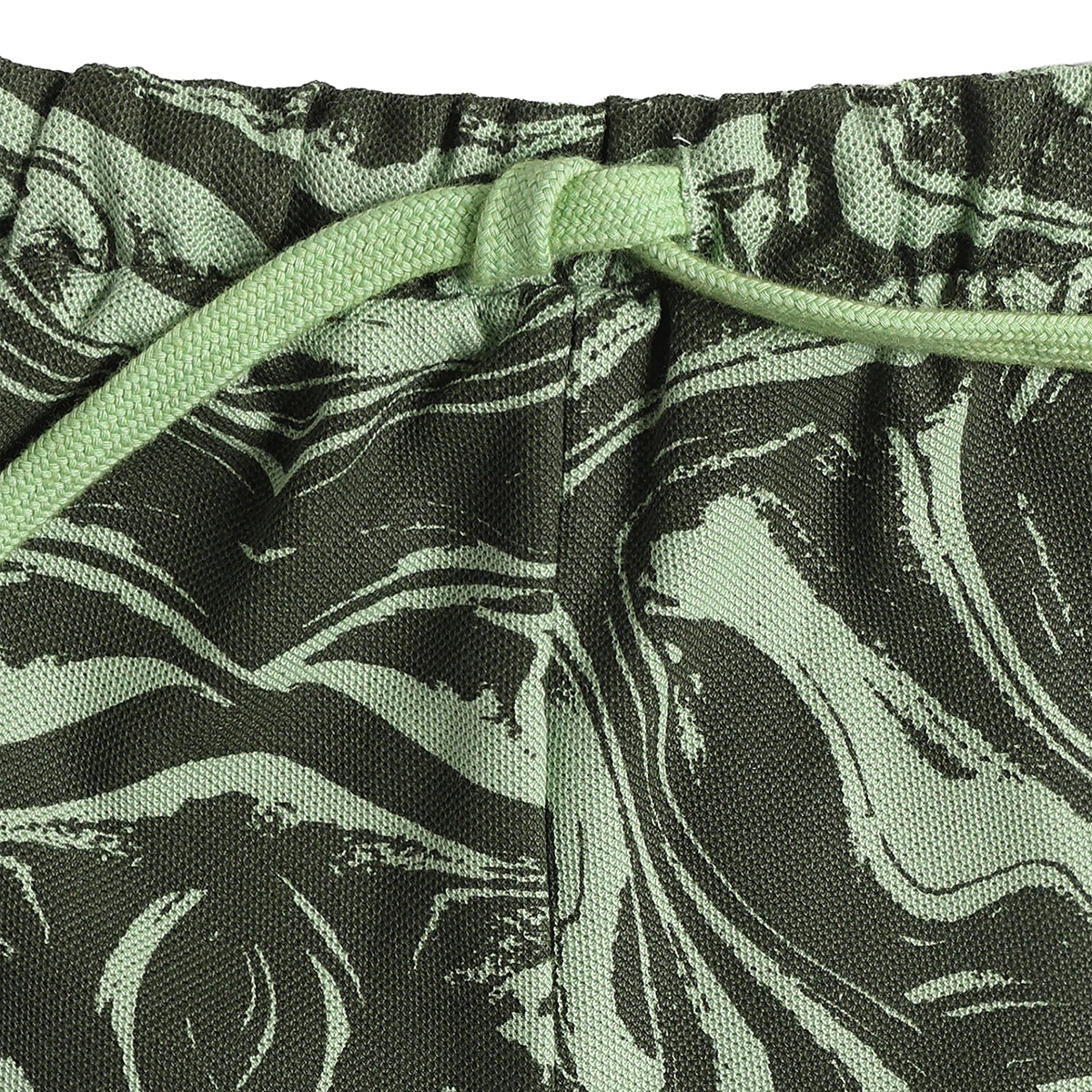 Baby Boys Green Cotton T-Shirt and Shorts Set Regular Fit Casual Kids Set