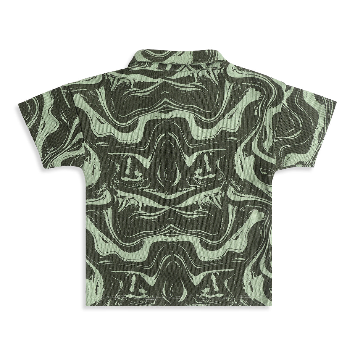 Baby Boys Green Cotton T-Shirt and Shorts Set Regular Fit Casual Kids Set