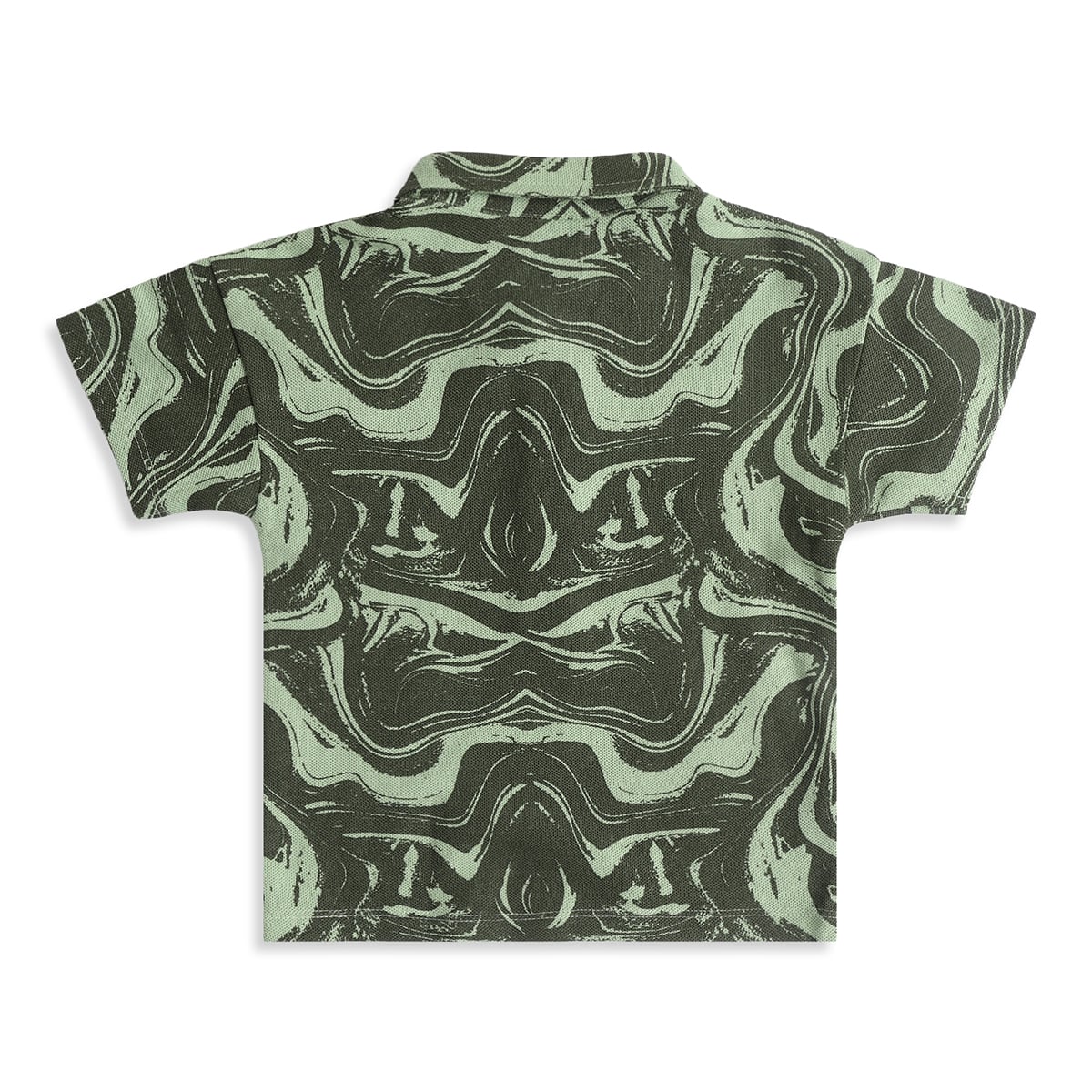 Baby Boys Green Cotton T-Shirt and Shorts Set Regular Fit Casual Kids Set
