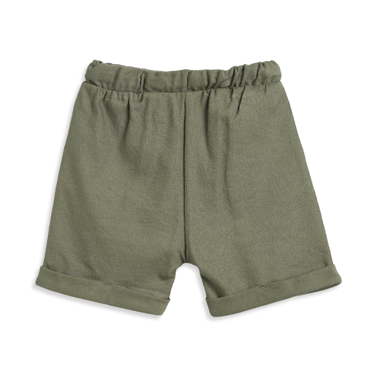 Baby Boys Olive Striped T-Shirt and Shorts Set Regular Fit Casual Co-ord Set