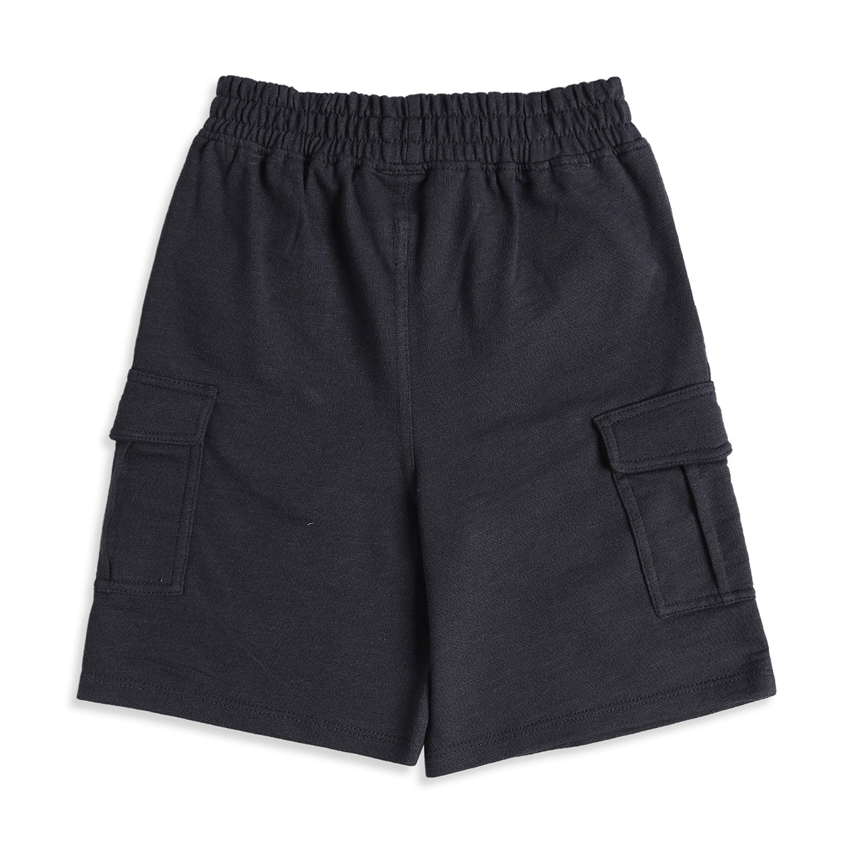 Baby Boys Beige Graphic T-Shirt with Navy Blue Cargo Shorts Casual Co-ord Set