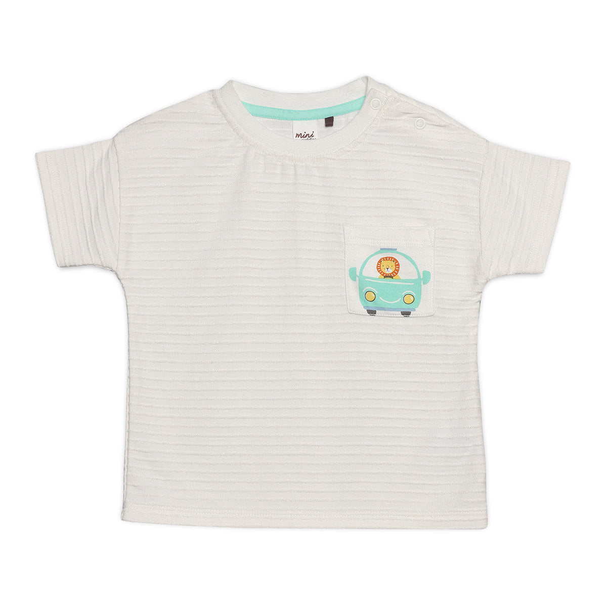 Baby Boys Lion Car Pocket T-Shirt and Shorts Set, Yellow