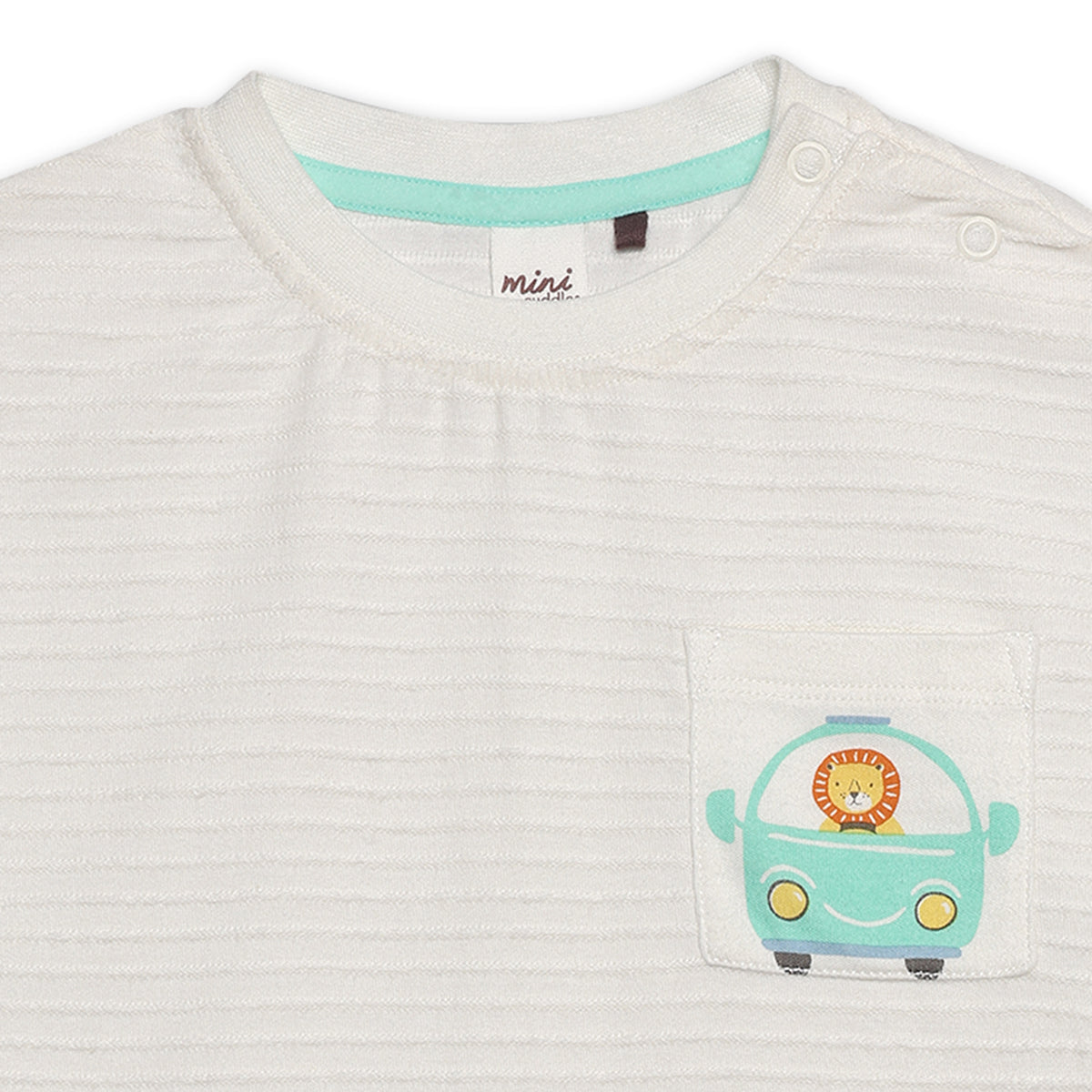 Baby Boys Lion Car Pocket T-Shirt and Shorts Set, Yellow