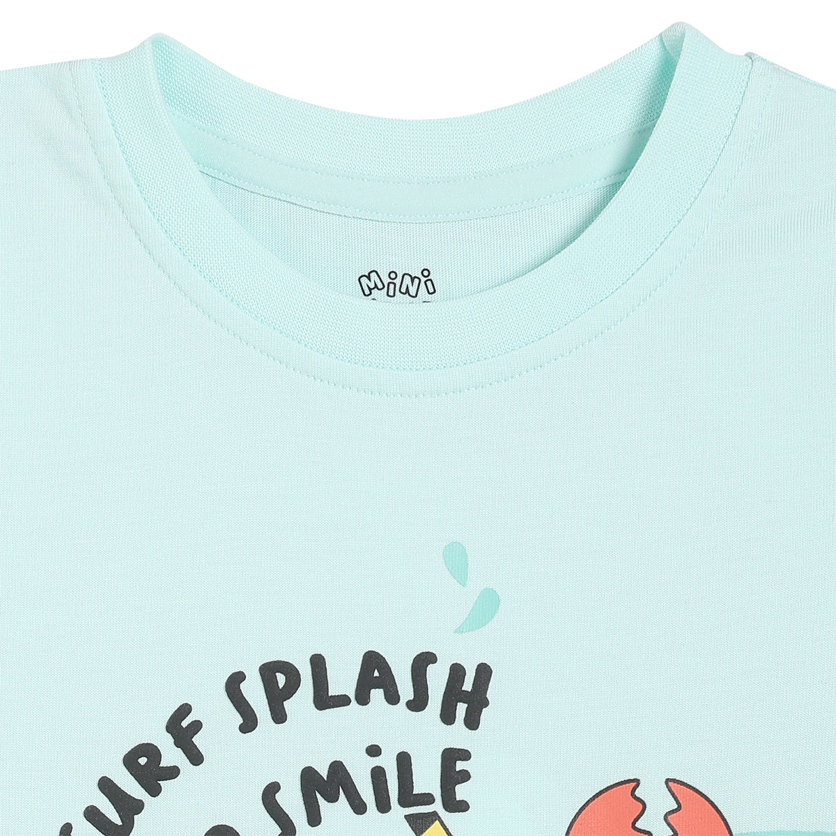 Baby Boys Crab Print T-Shirt and Shorts Set, Aqua Blue