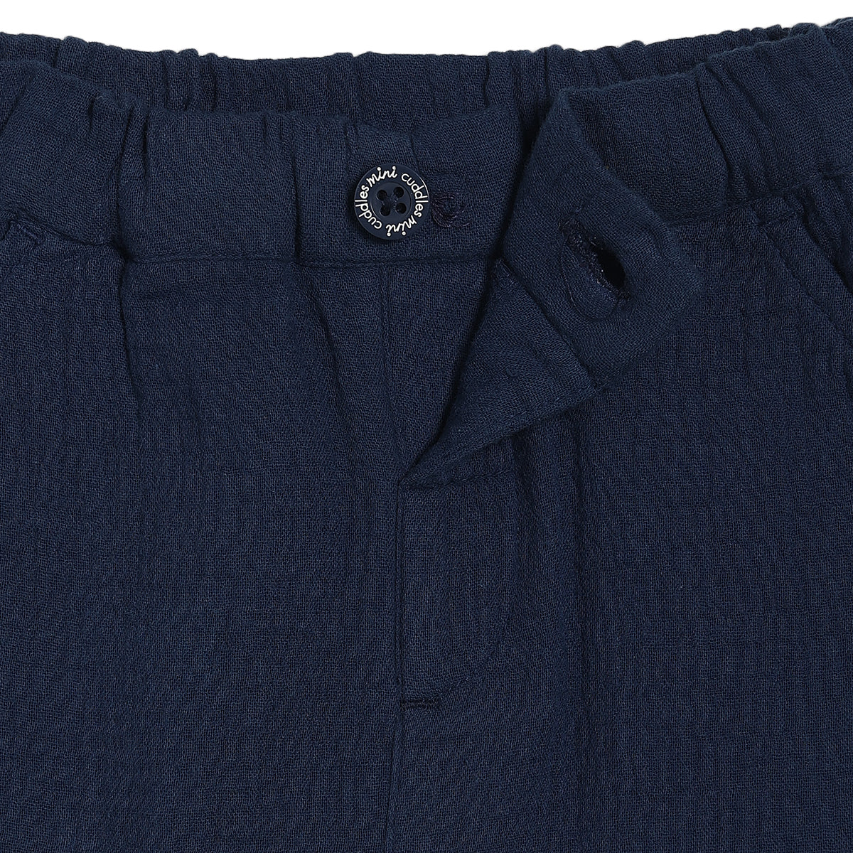 Baby Boys Solid Shirt and Shorts Set, Navy Blue