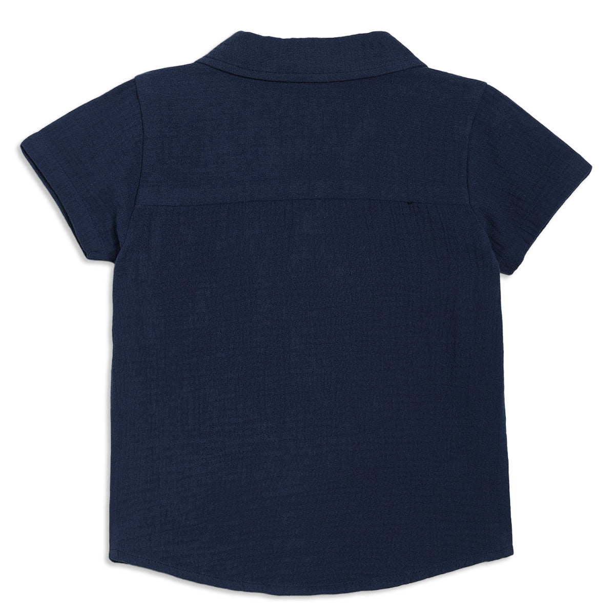 Baby Boys Solid Shirt and Shorts Set, Navy Blue