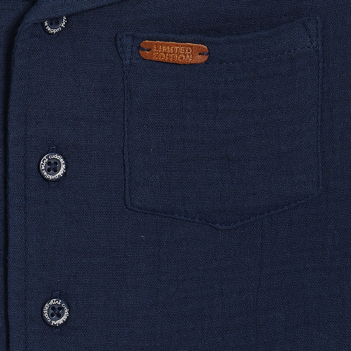 Baby Boys Solid Shirt and Shorts Set, Navy Blue