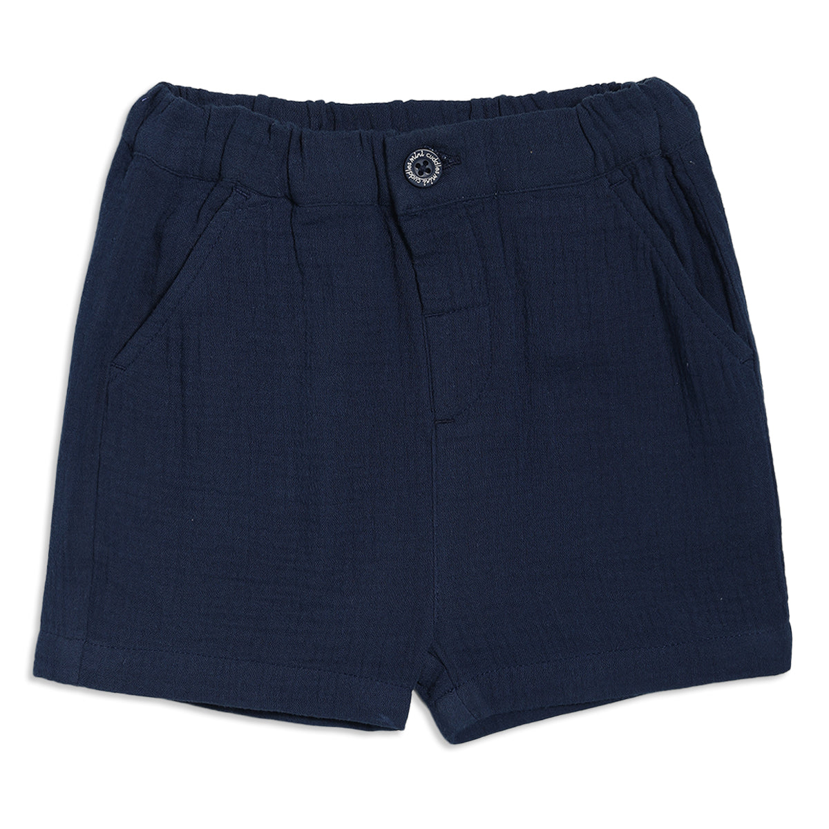 Baby Boys Solid Shirt and Shorts Set, Navy Blue